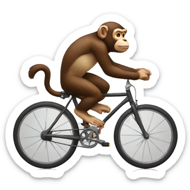 Monkey on cycle sticker