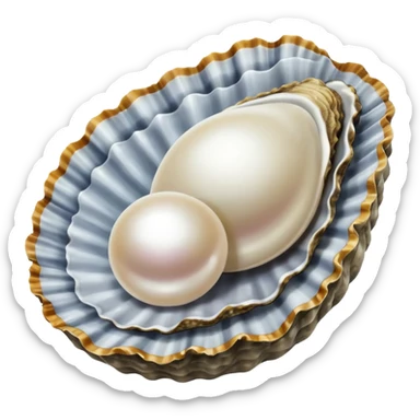 pearl in oyster sticker