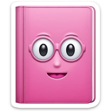 pink book without eyes sticker