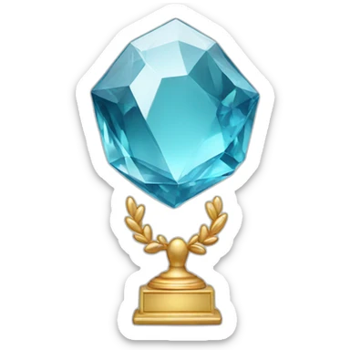 Award made of crystal sticker