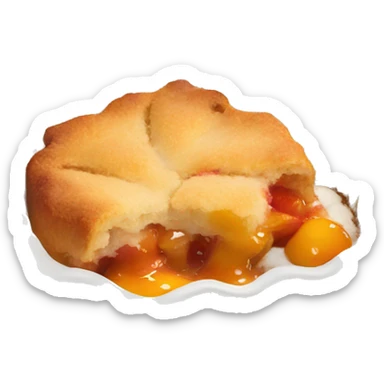 Peach cobbler sticker