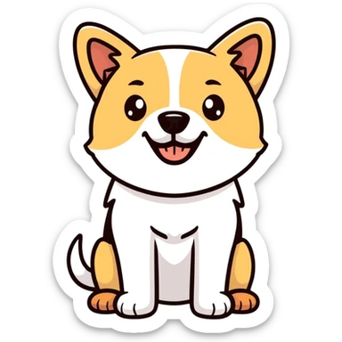 Dog shocked sticker