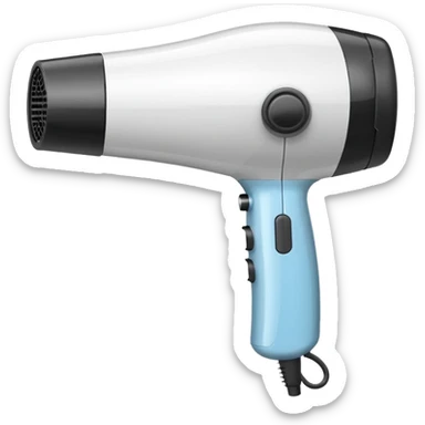 blow dryer, simple, no text sticker