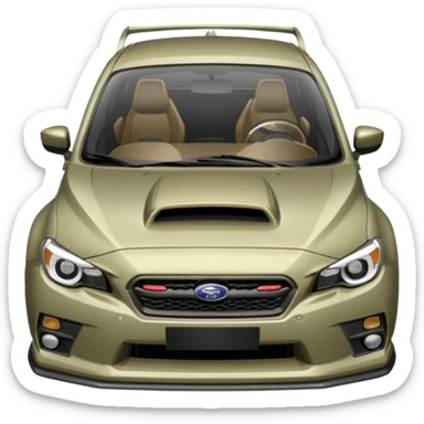 khaki grey Subaru sti sticker