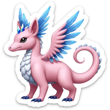 Feathery Diancie-Palkia-Amaura-Aurorus-Salandit-aesthetic-fusion sticker