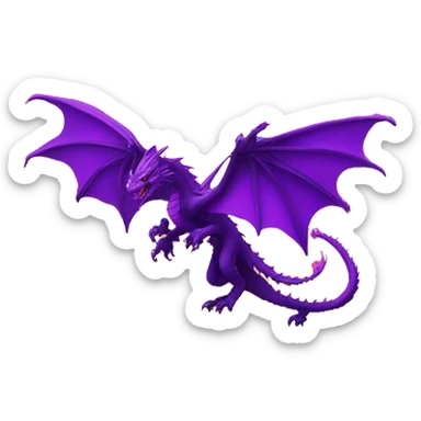 suzuki sunrise purple and orange blood dragon landscape sticker