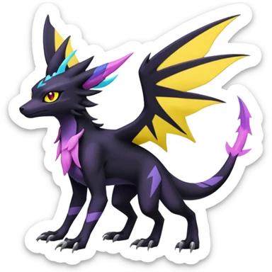 Salandit-Noivern-Nargacuga-Umbreon-Silvally-fusion (full body) sticker