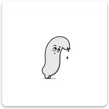 sausage with a sad face sticker