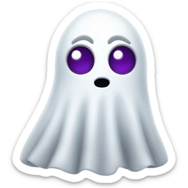 Ghost thinkingof eggplants sticker