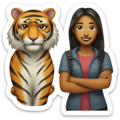 Tiger and tigress sticker