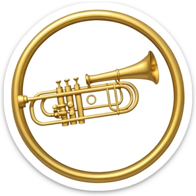 Trombone Inside a circle sticker