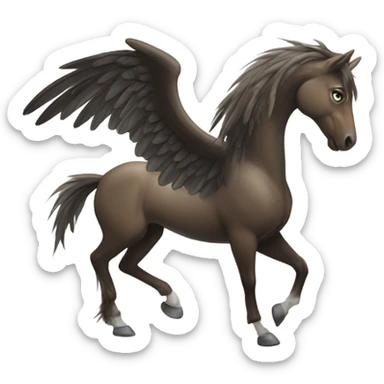 Bird horse sticker
