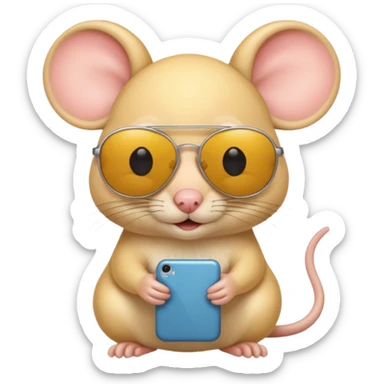 yellow haired mice with sunglasess sticker