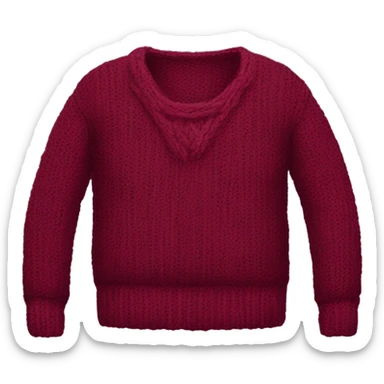 Burgundy knit sweater sticker