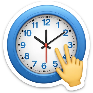 I want a clock it emoji with the fingers like the latest trend  sticker