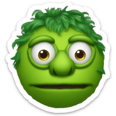 Cyclope green muppet  sticker