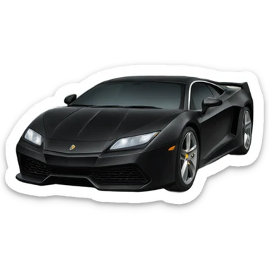 Black super car in a city sticker