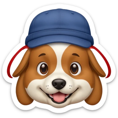 Hund mit Cap sticker