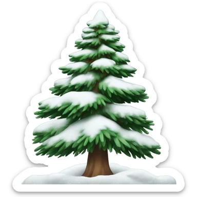 Pine tree with snow on it sticker
