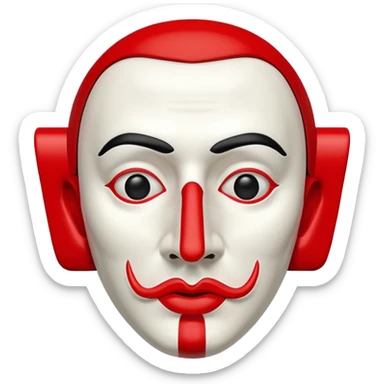 Money Heist, dali mask, reallestic sticker
