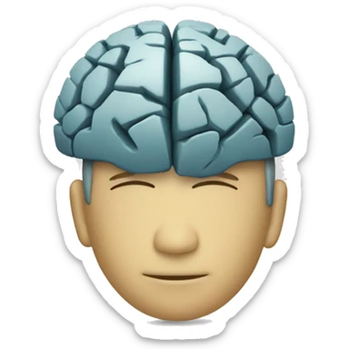 cerebro con redes informaticas sticker