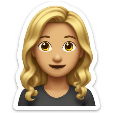 Girl flipping hair to the side sticker