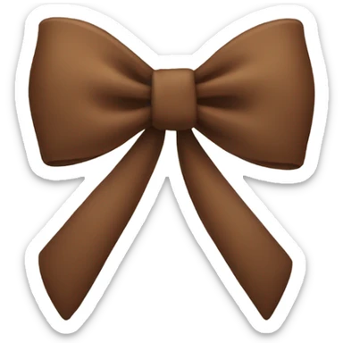 Brown bow sticker