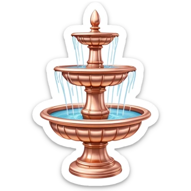 Rose gold fountain sticker