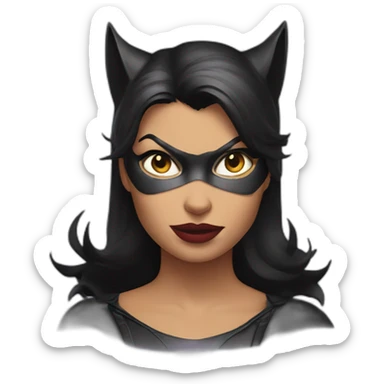 catwoman fierce face sticker