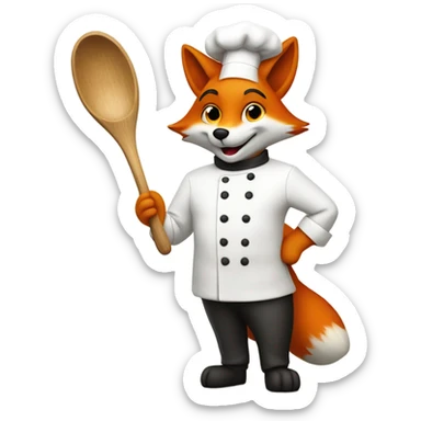 Fox chef sticker