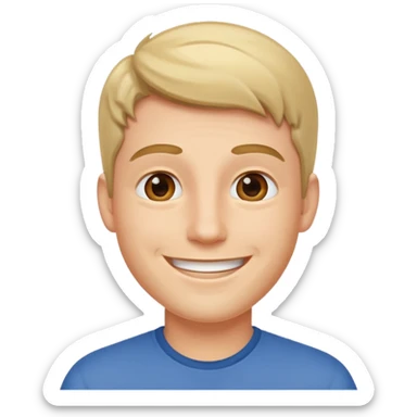 a young, happy, well-kept man sticker