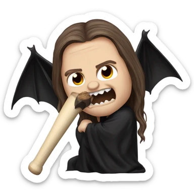 ozzy osbourne biting a bat sticker
