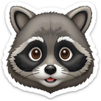  racoon with mustache sticker