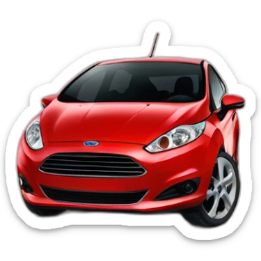 Red Ford fiesta mk7 2009 sticker