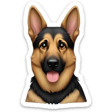 German Shepard with double coat and more black fur  sticker