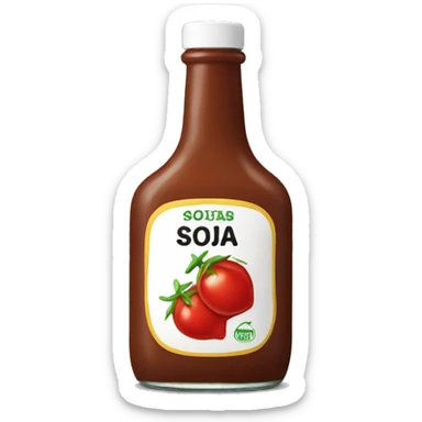 bottle of soja sauce sticker