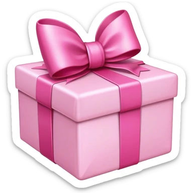 present with pink bow sticker