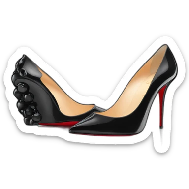 Pump heel black louboutin sticker
