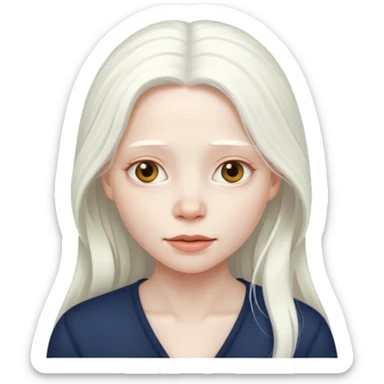 Albino woman sticker
