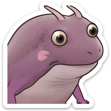 Purple axolotol sticker