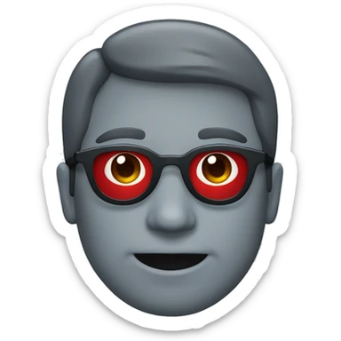 emoji con lentes colo azul y rojo sticker