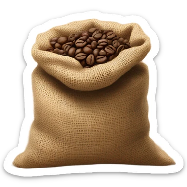 Coffee beans in bag sticker
