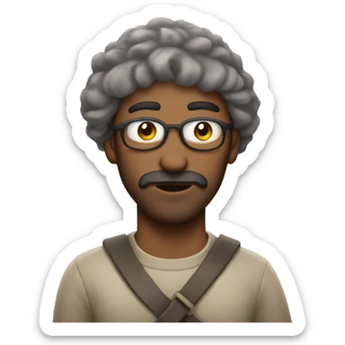 Hobo wearing a tutu and a wig sticker