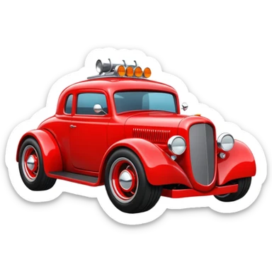 Hot rod Catmobile sticker