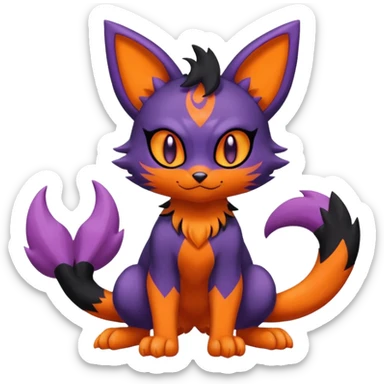 Noibat-Litten-Torracat-fusion-Fakemon-Pokémon-creature  sticker