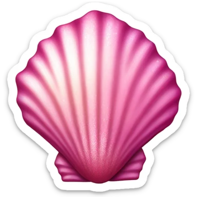 Pink seashell with glitter  sticker