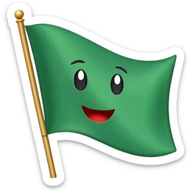 green flag stylized sticker