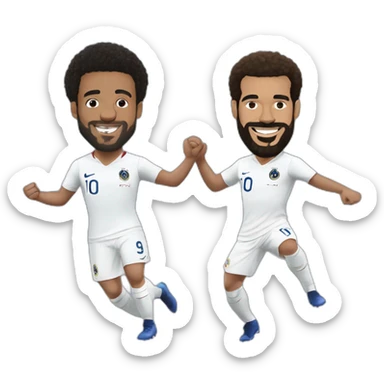 Kylian mbappé ans Mohamed Salah dancing sticker