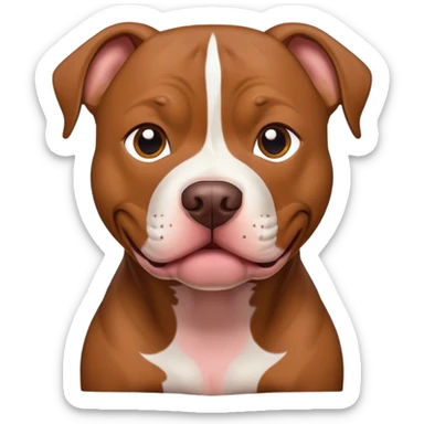 Brown pitbull with no white  sticker