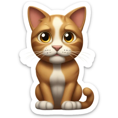 Cat with muscles sticker